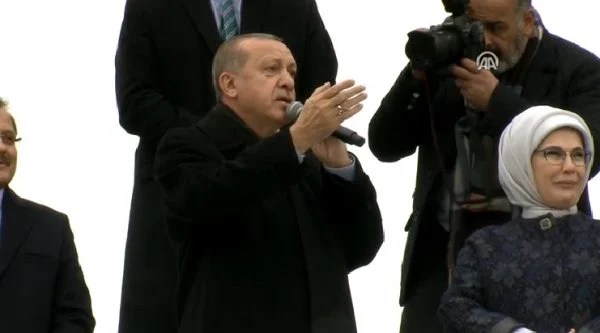 Cumhurbaşkanı Erdoğan'ı Bursa'da dev kalabalık karşıladı