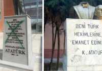 Новый памятник Ататюрку простоял нетронутым меньше суток